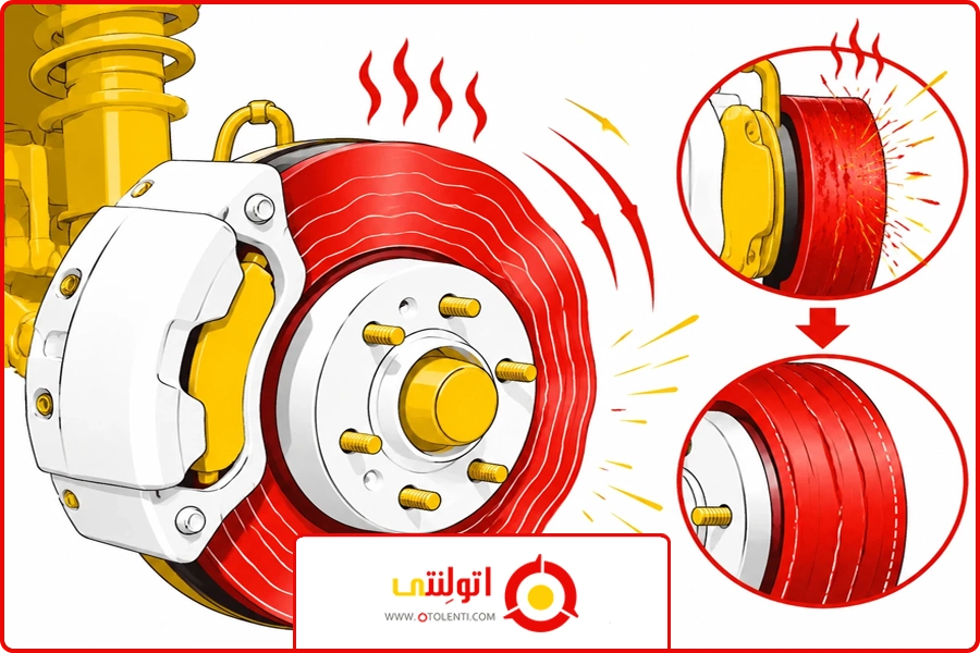 مشکلات بوش| دلیل تاب دیسک ترمز
